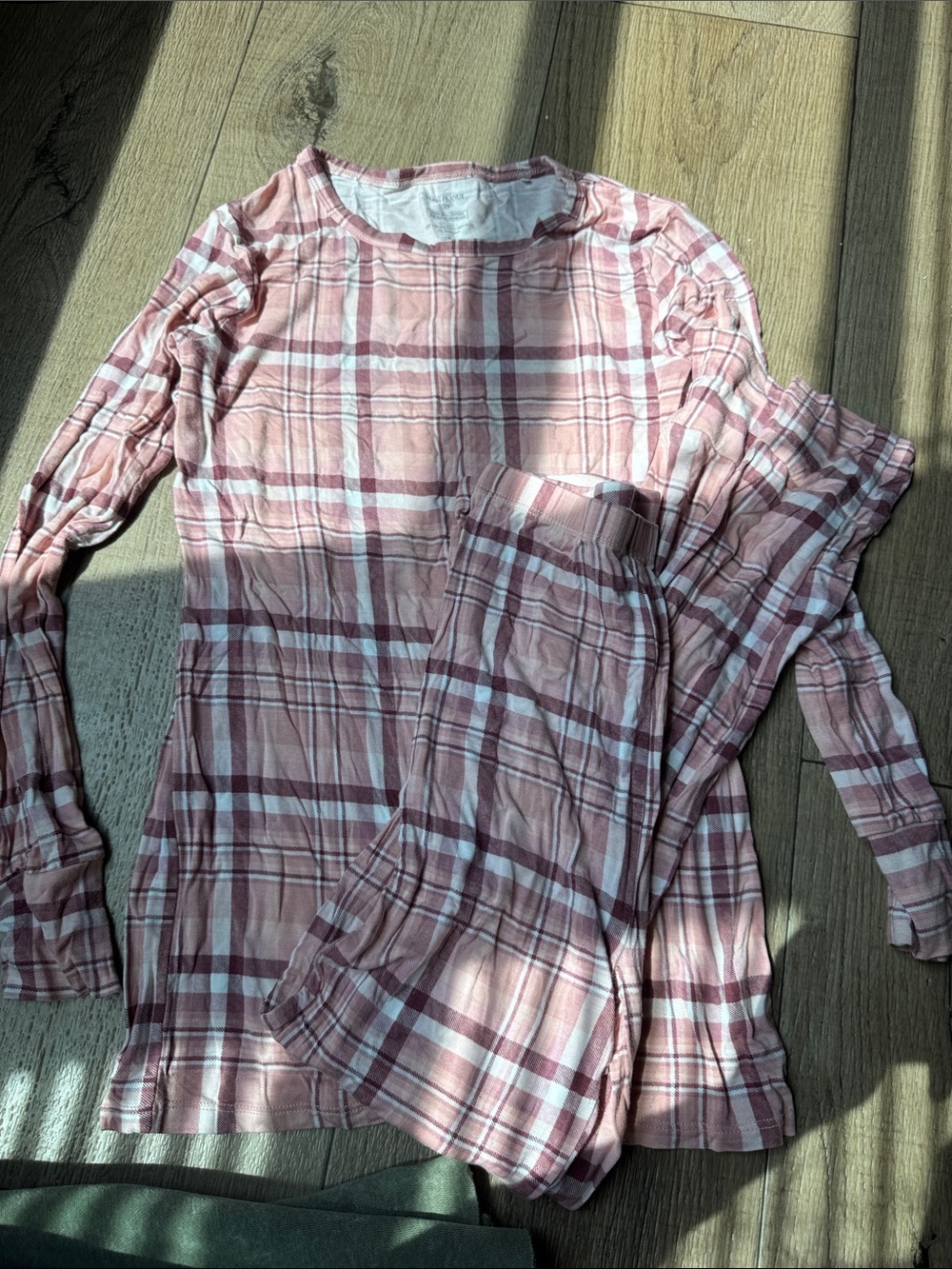 Posh Peanut pink plaid pjs